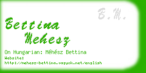 bettina mehesz business card