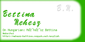 bettina mehesz business card
